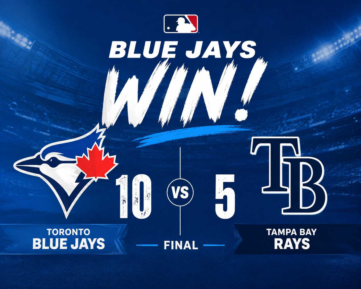 Blue Jays Beat Rays 10–5 — Toronto’s Late-Season Surge Is Turning the AL Wild Card Race Into a Real Fight
