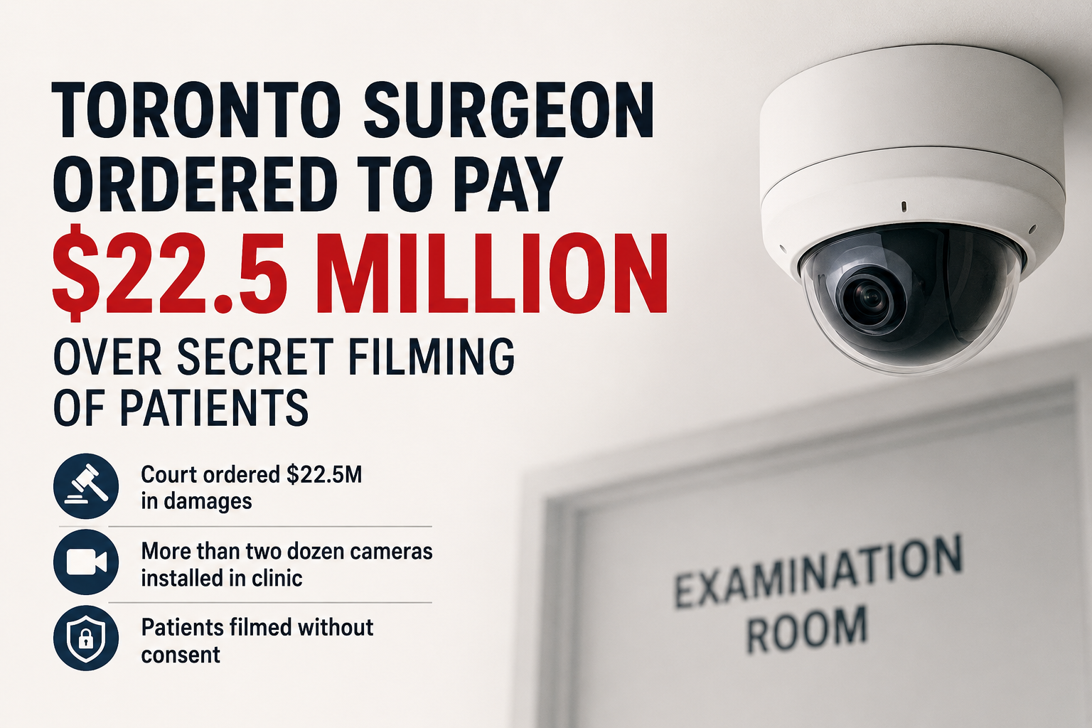 Toronto Surgeon Ordered to Pay $22.5M Over Secret Filming