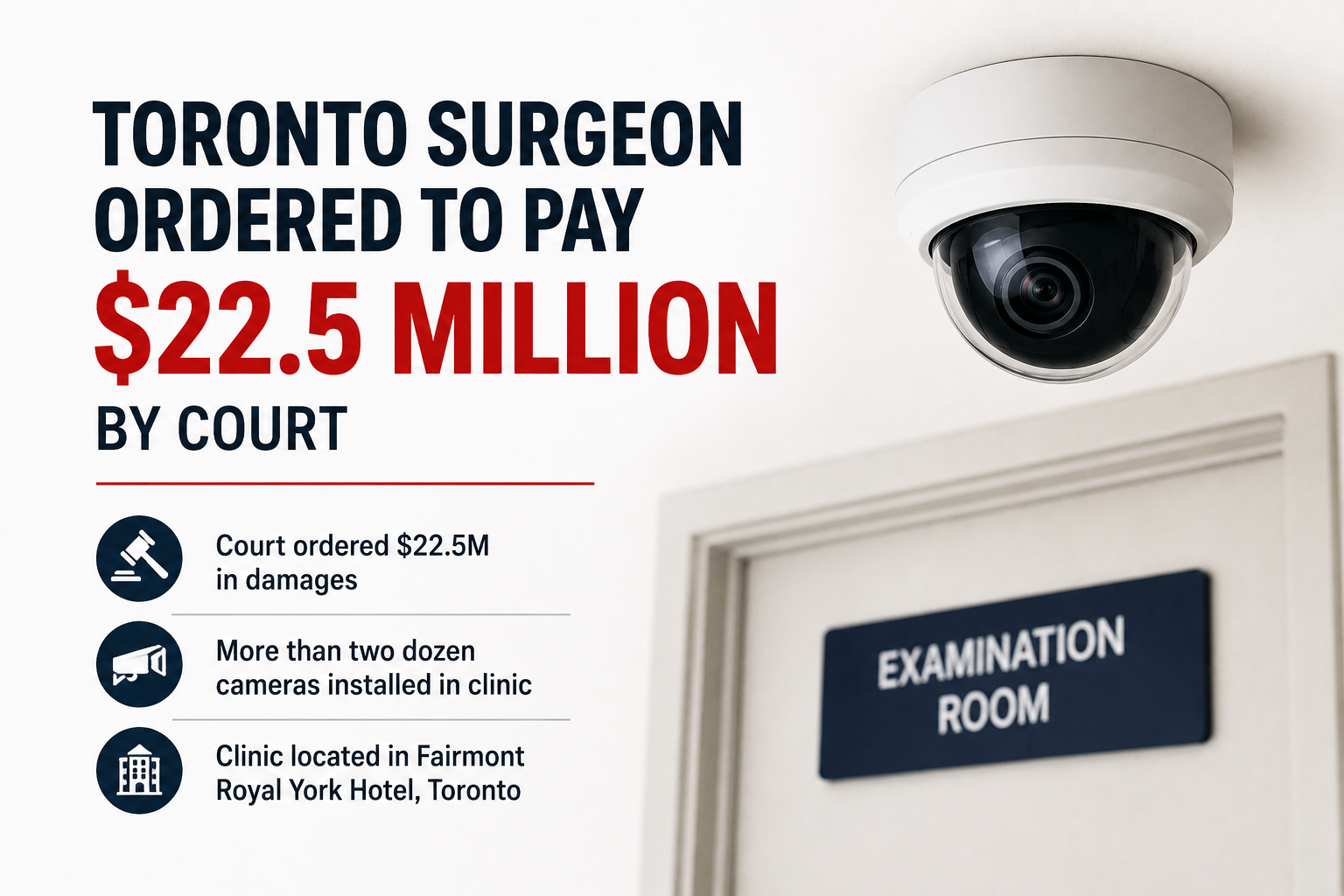 Toronto Surgeon Ordered to Pay $22.5M Over Secret Filming