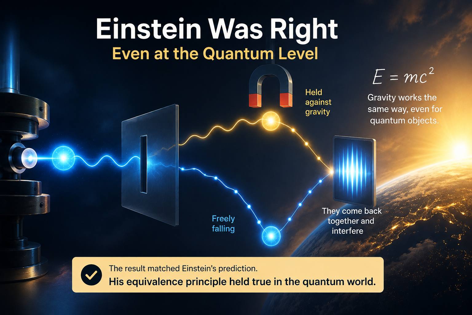 Scientists Made an Atom Take Two Paths at Once — Then Let Gravity Test Einstein