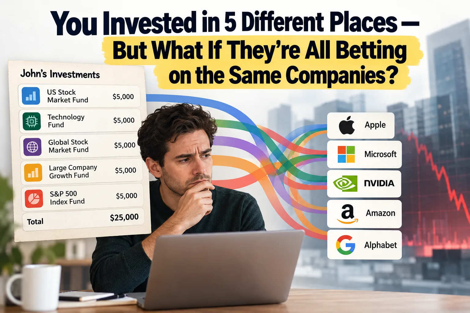 You Invested in 5 Different Places — But What If They're All Betting on the Same Companies?”
