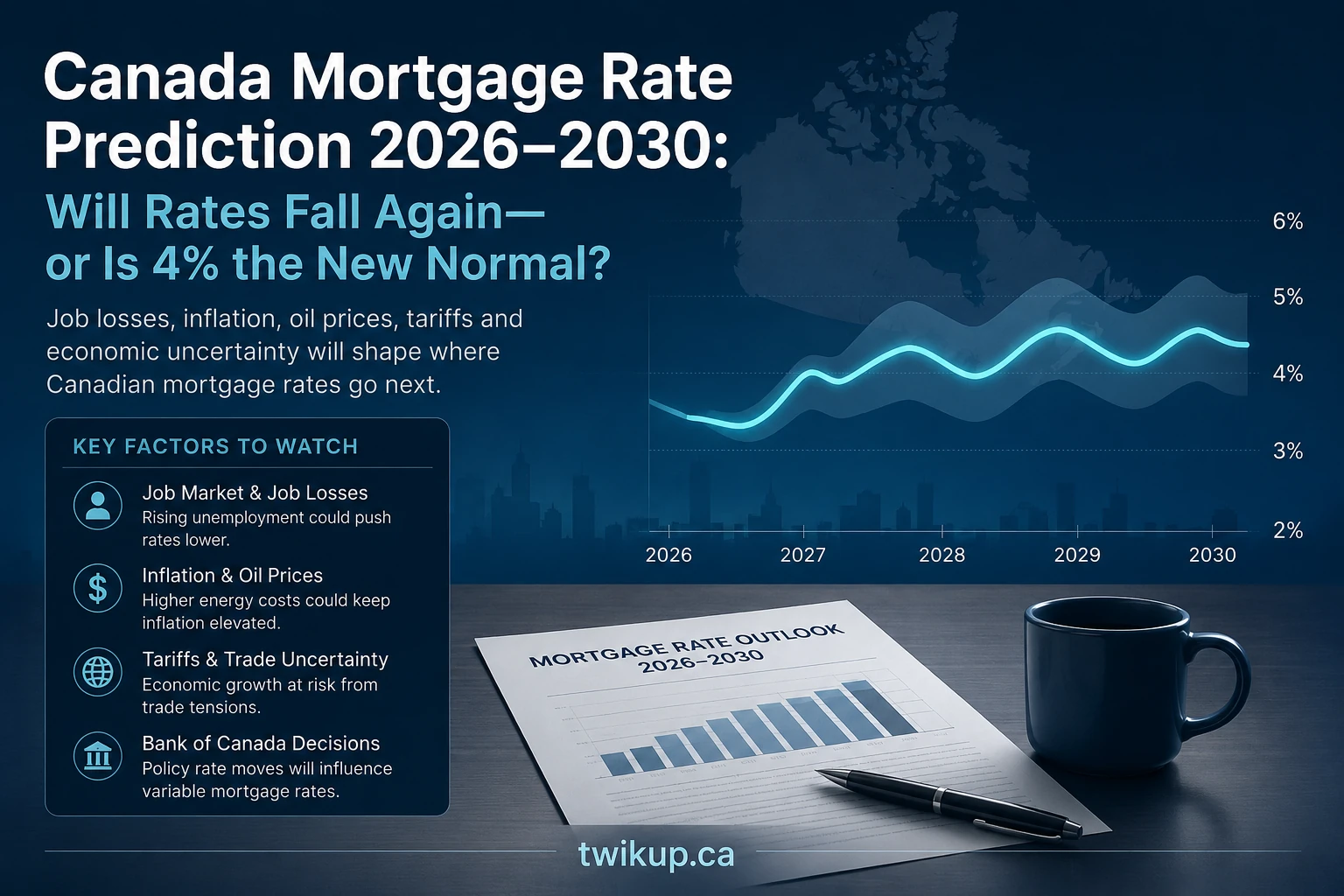 Canada Mortgage Rate Prediction 2026–2030: Will Rates Fall Again—or Is 4% the New Normal?